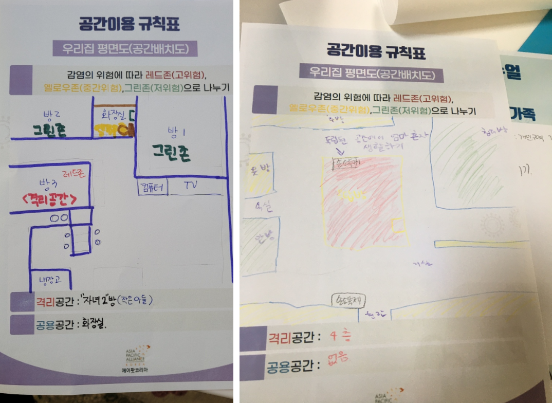 재난회복캠프 자가격리 가족 그림2